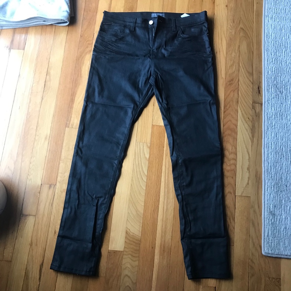 Zara Coated Men’s Black Jeans